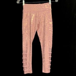 Justice Animal Print Tech Pocket Mesh Inset Leggings